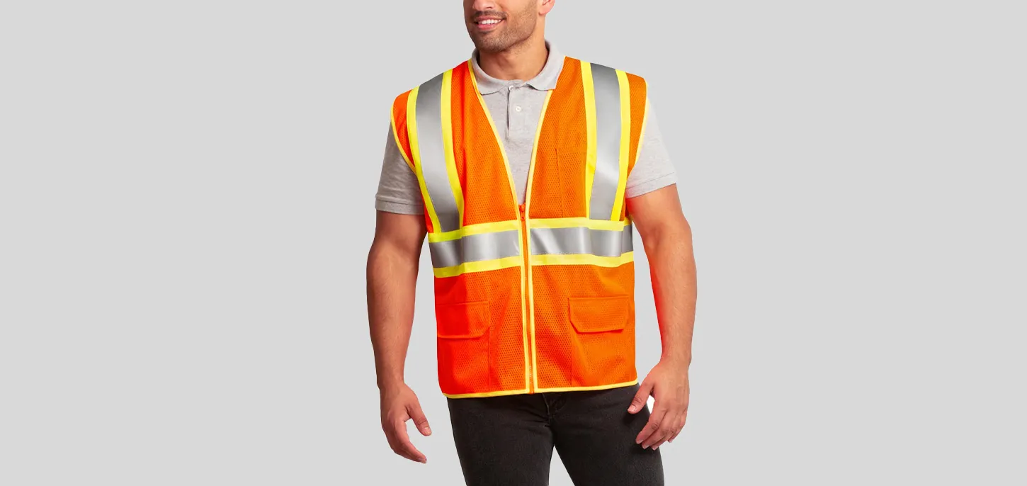 custom workwear reflective vest CVC durable fabric