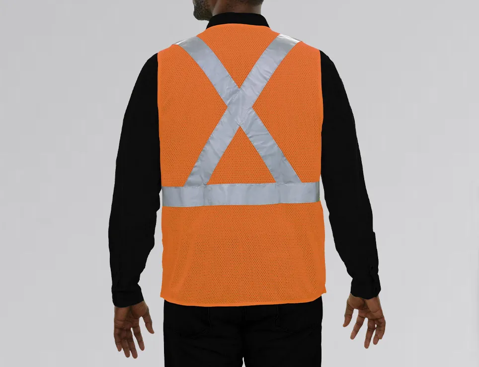 custom workwear reflective vest mesh fabric