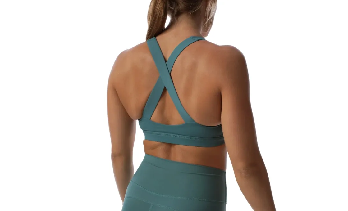 Cross Back Sports Bra Manufacturing with Sustainable Manufacturing Process