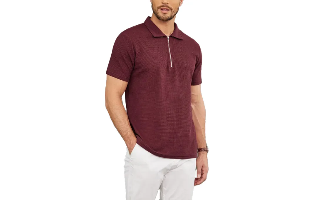 Zipper Polo Shirts manufacturing service with high quality products