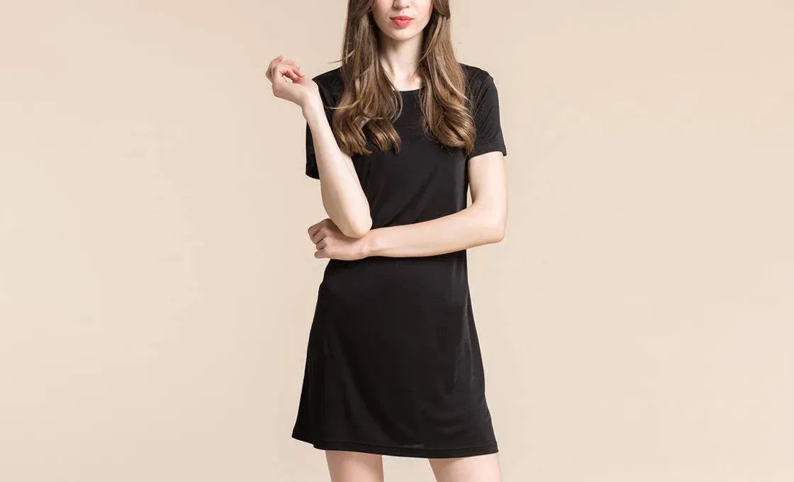 custom cotton night dress manufacturing short sleeve dress