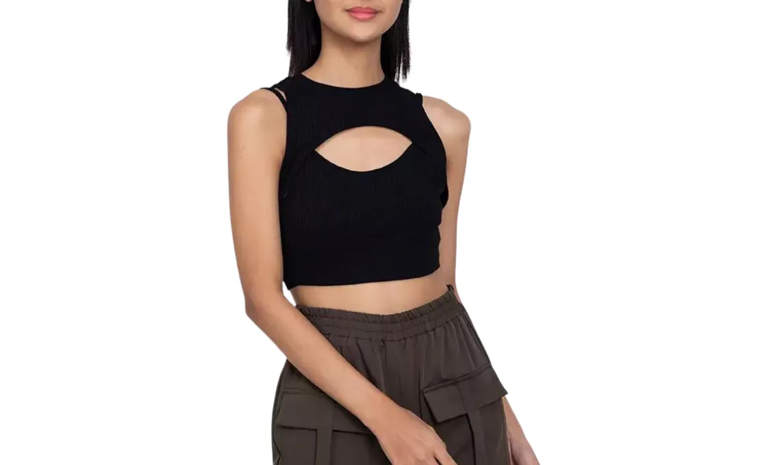 Cut-out Crop Top manufacturing with customization