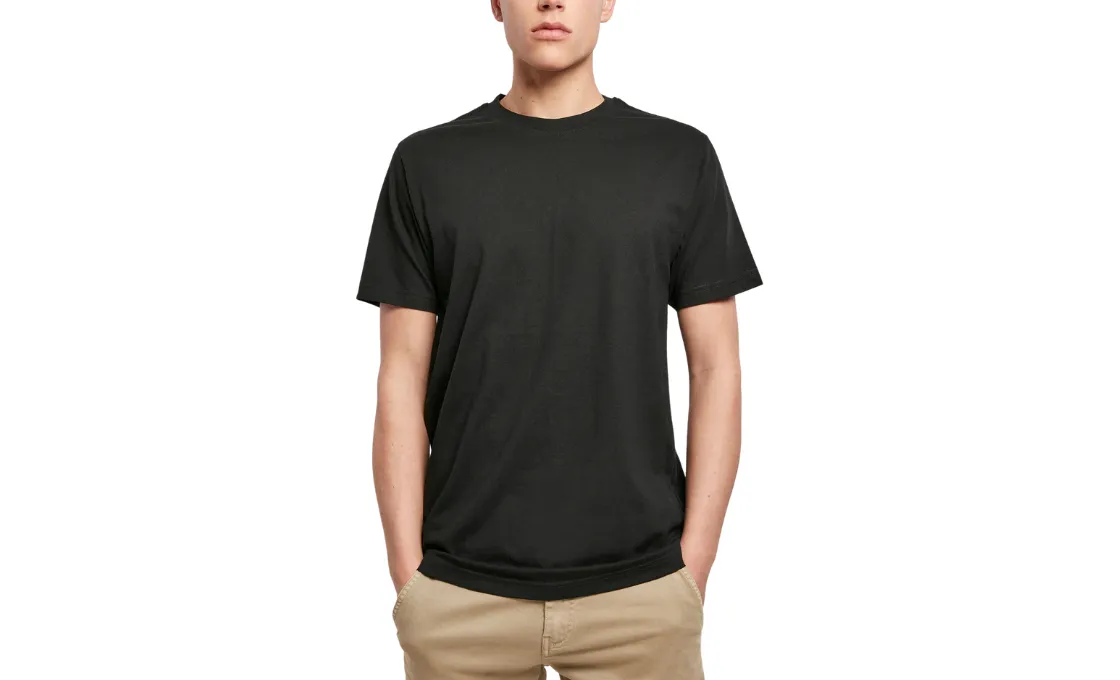 Black crew neck t-shirt manufacturer with international certifications