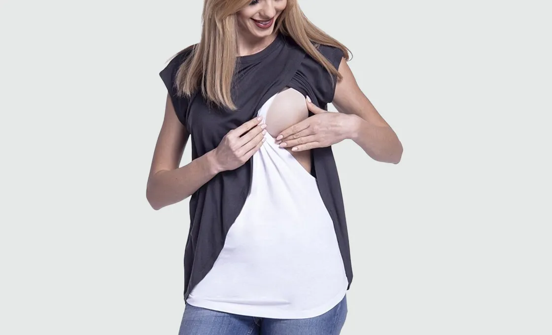 custom breast feeding shirt manufacturing for casualwear