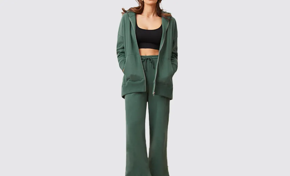 custom hooded pajama manufacturing wide relax pant