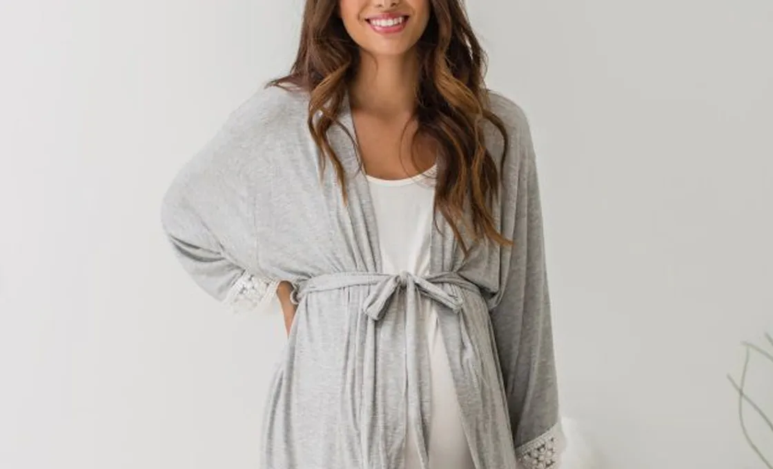 custom nursing nightwear manufacturing robe and pajama set